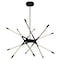 Cwi Lighting Oskil LED Integrated Chandelier With Black Finish 1375P31-6-101 - alternate 1